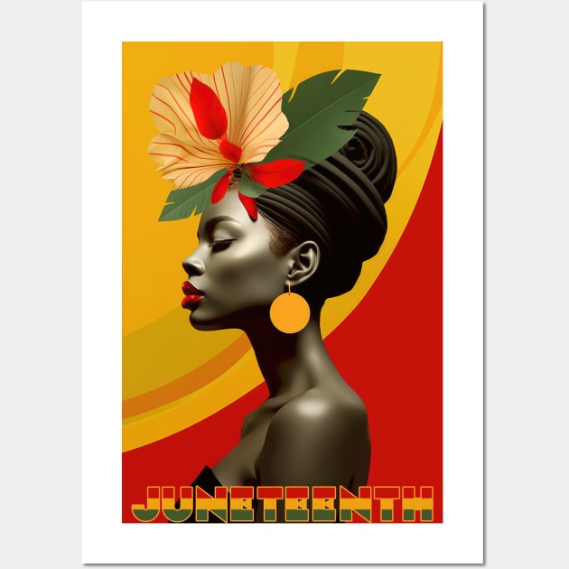 Juneteenth Queen with a Earring Wall Art by DanielLiamGill